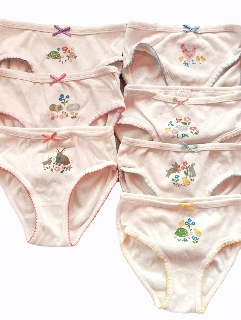 Mini Boden Girls Cotton Briefs / Undies: 7 Pack (Size 7-8)